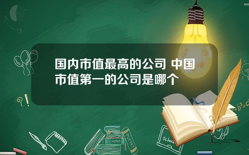 国内市值最高的公司 中国市值第一的公司是哪个